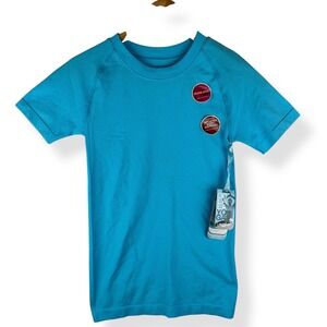 Climawear Yoga Top Women Size S/M Seamless Turquoise Activewear Athleisure NEW